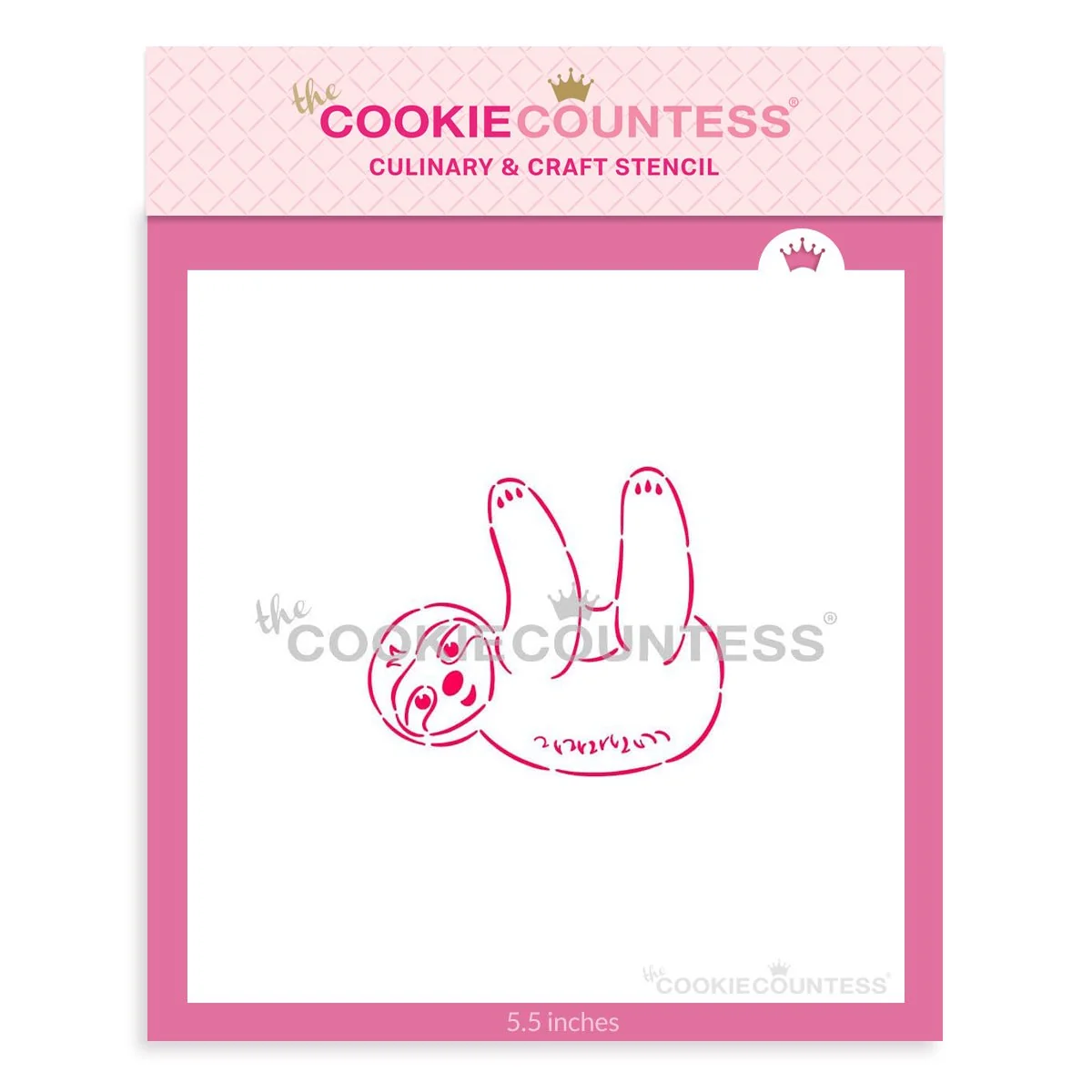 Pochoir PYO Paresseux par The Cookie Countess — Accessoires de mode
