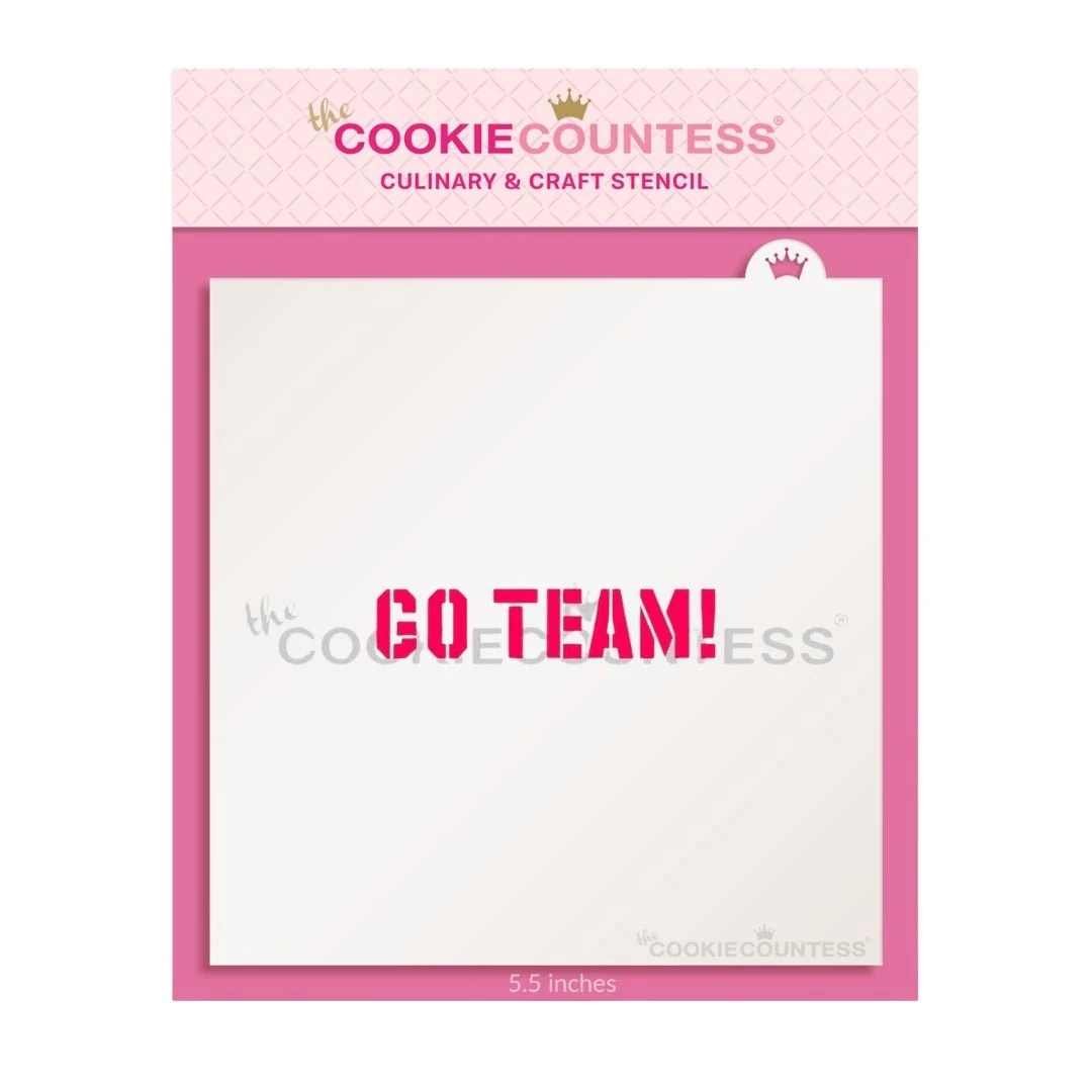 Go Team Stencil by The Cookie Countess