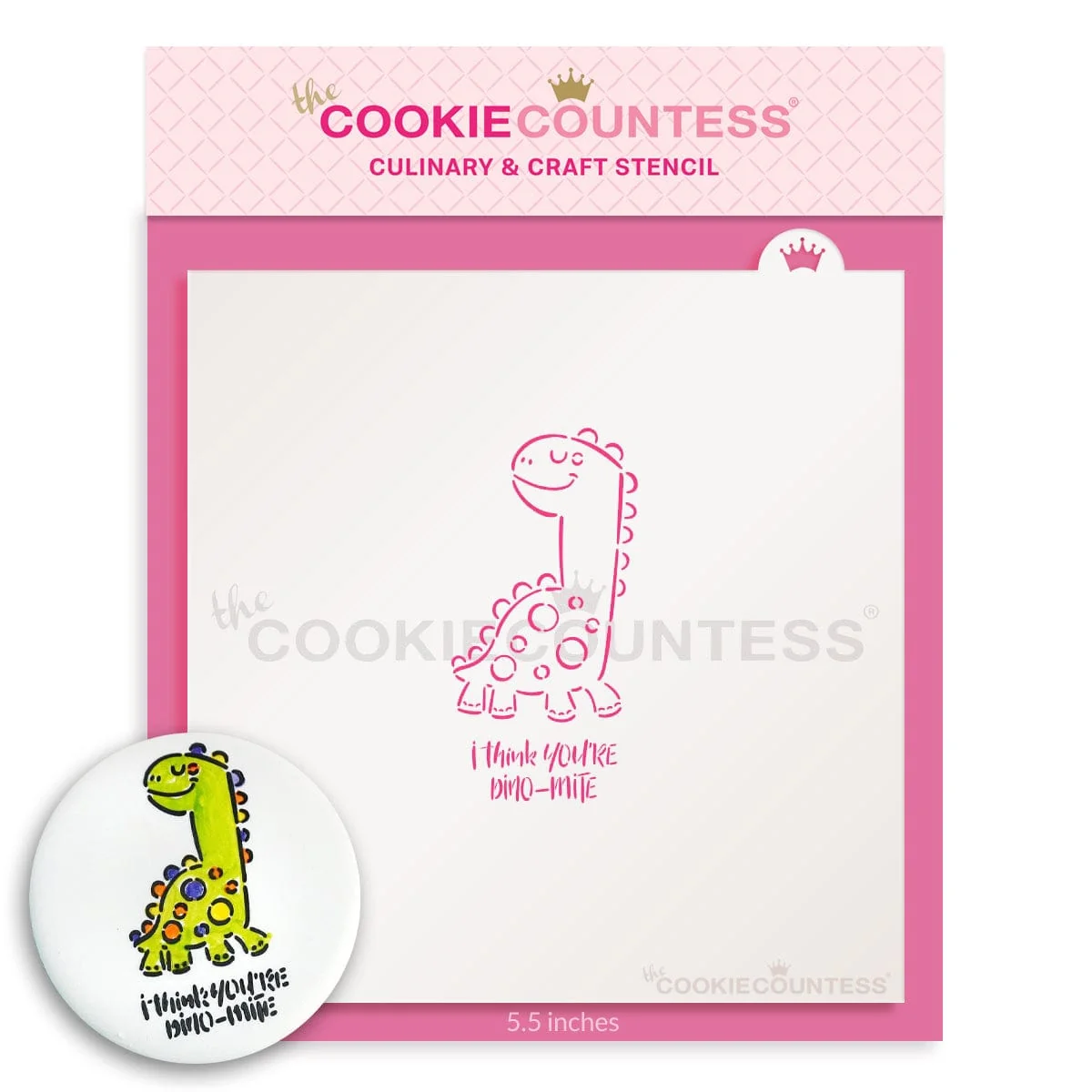 Dino-Mite PYO Stencil by The Cookie Countess — Kitchen Gadgets