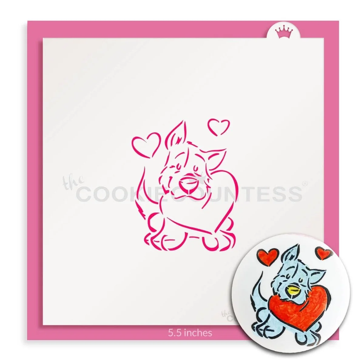 Puppy Love PYO Stencil by The Cookie Countess — Kitchen Gadgets