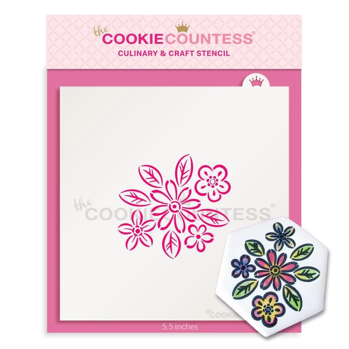 Graphic Flowers PYO Stencil by The Cookie Countess — Kitchen Gadgets