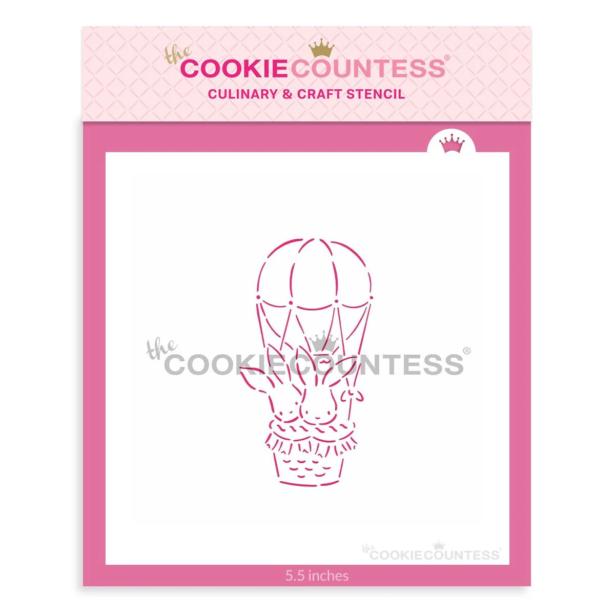 Hot Air Bunnies PYO Stencil by The Cookie Countess — Kitchen Gadgets