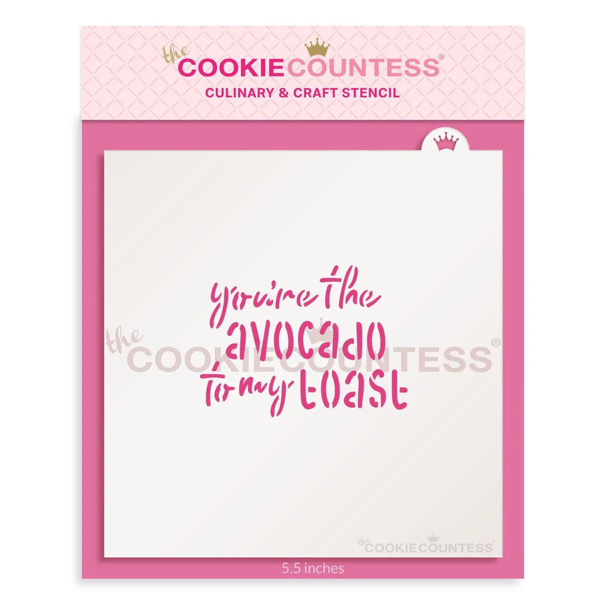 You're the Avocado to my Toast Stencil by The Cookie Countess — Kitchen Gadgets