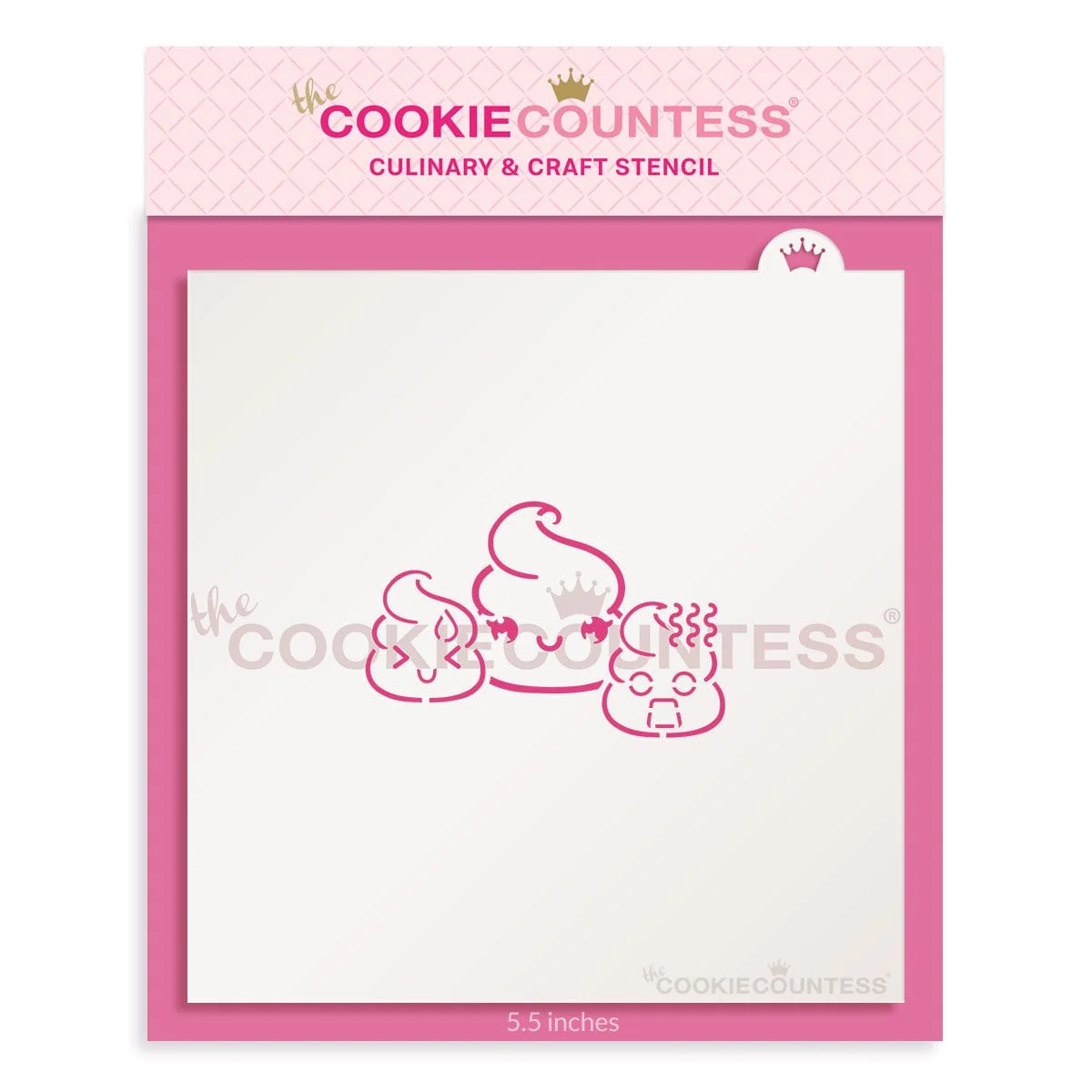 Pochoir PYO Émoji Caca par The Cookie Countess — Gadgets de cuisine