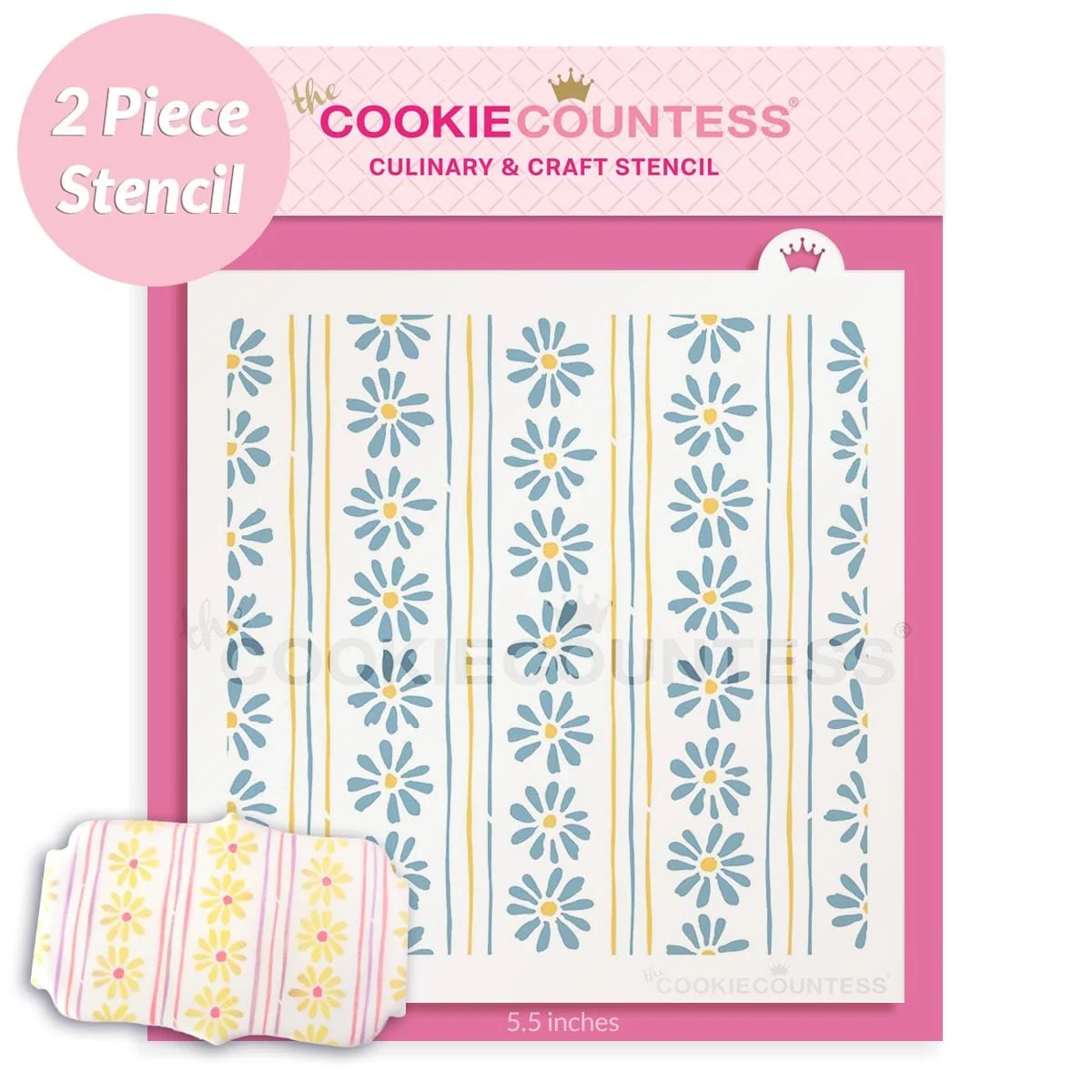 Daisy Chain Pattern Stencil 2 Piece Set — Kitchen Gadgets