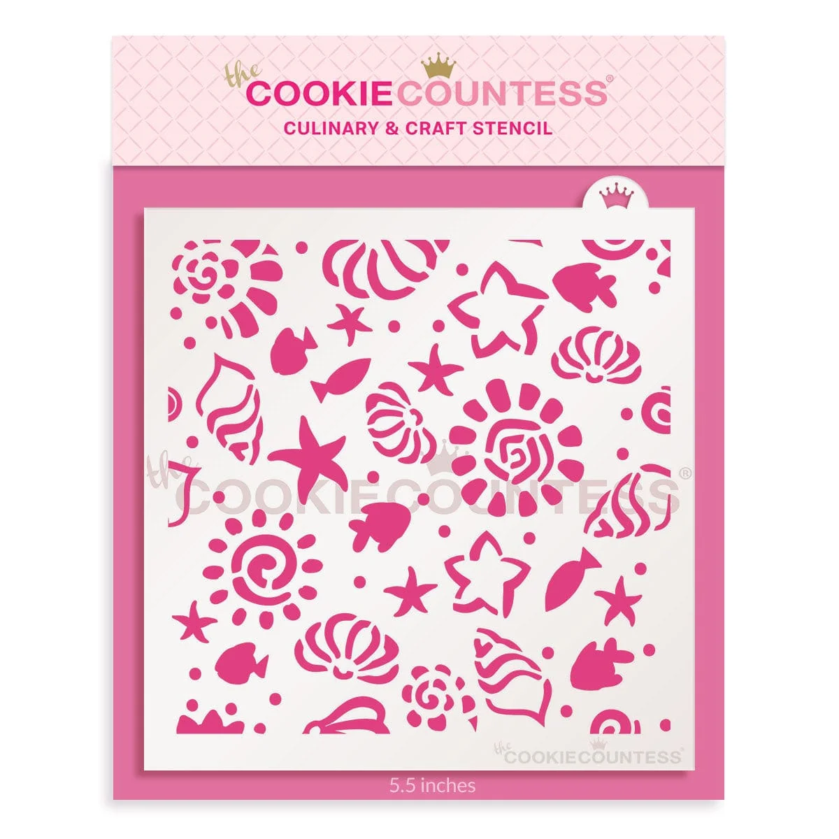 Pochoir Motif Plage Tropicale par The Cookie Countess — Gadgets de cuisine