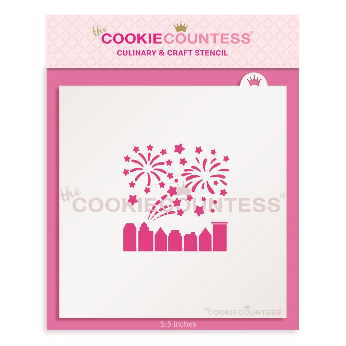 Pochoir de Feux d'Artifice Urbains par The Cookie Countess — Gadgets de cuisine