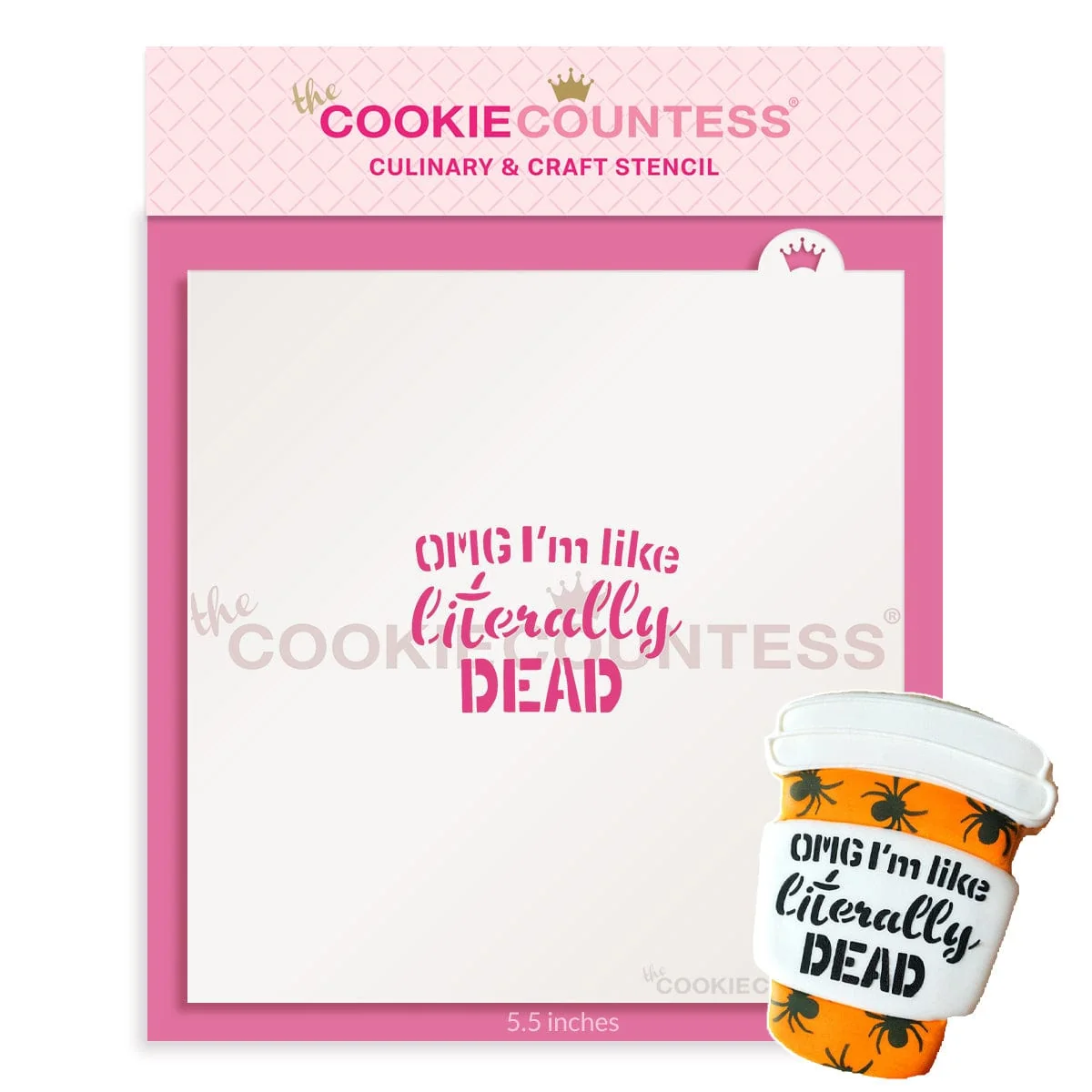 Literally Dead Stencil by The Cookie Countess