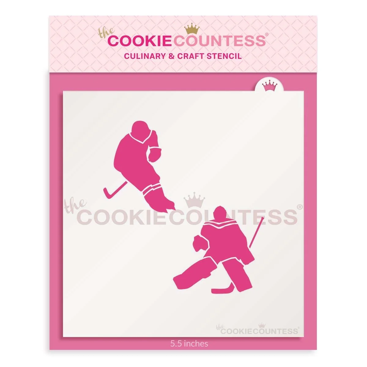 Ice Hockey Silhouettes Stencil by The Cookie Countess — Kitchen Gadgets
