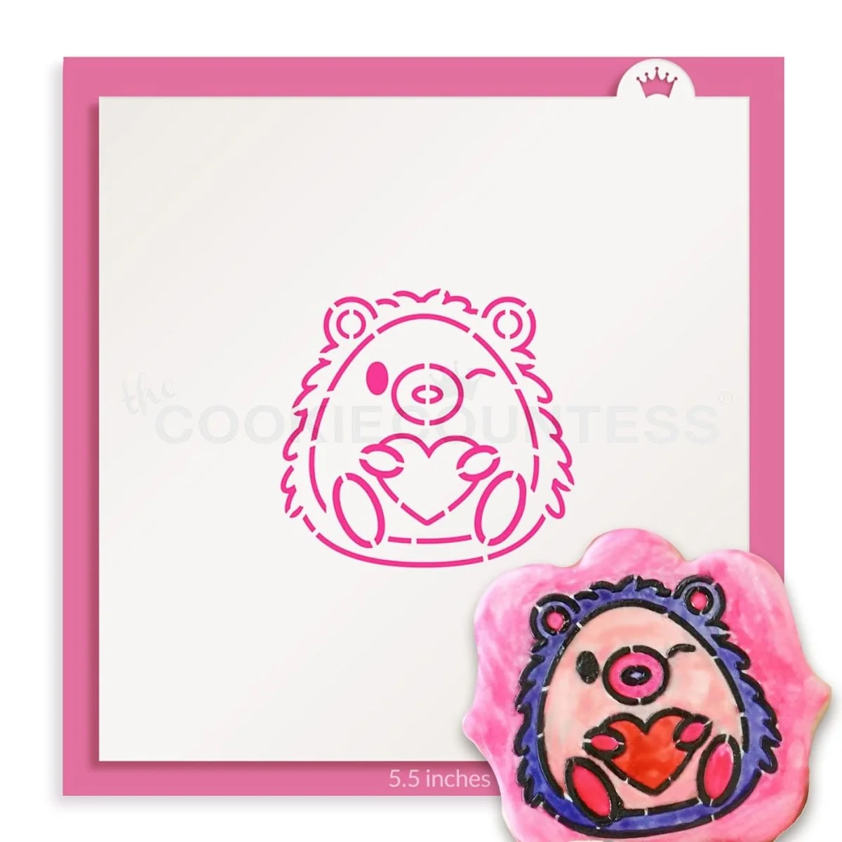 Hedgehog with Heart PYO Stencil by The Cookie Countess — Kitchen Gadgets