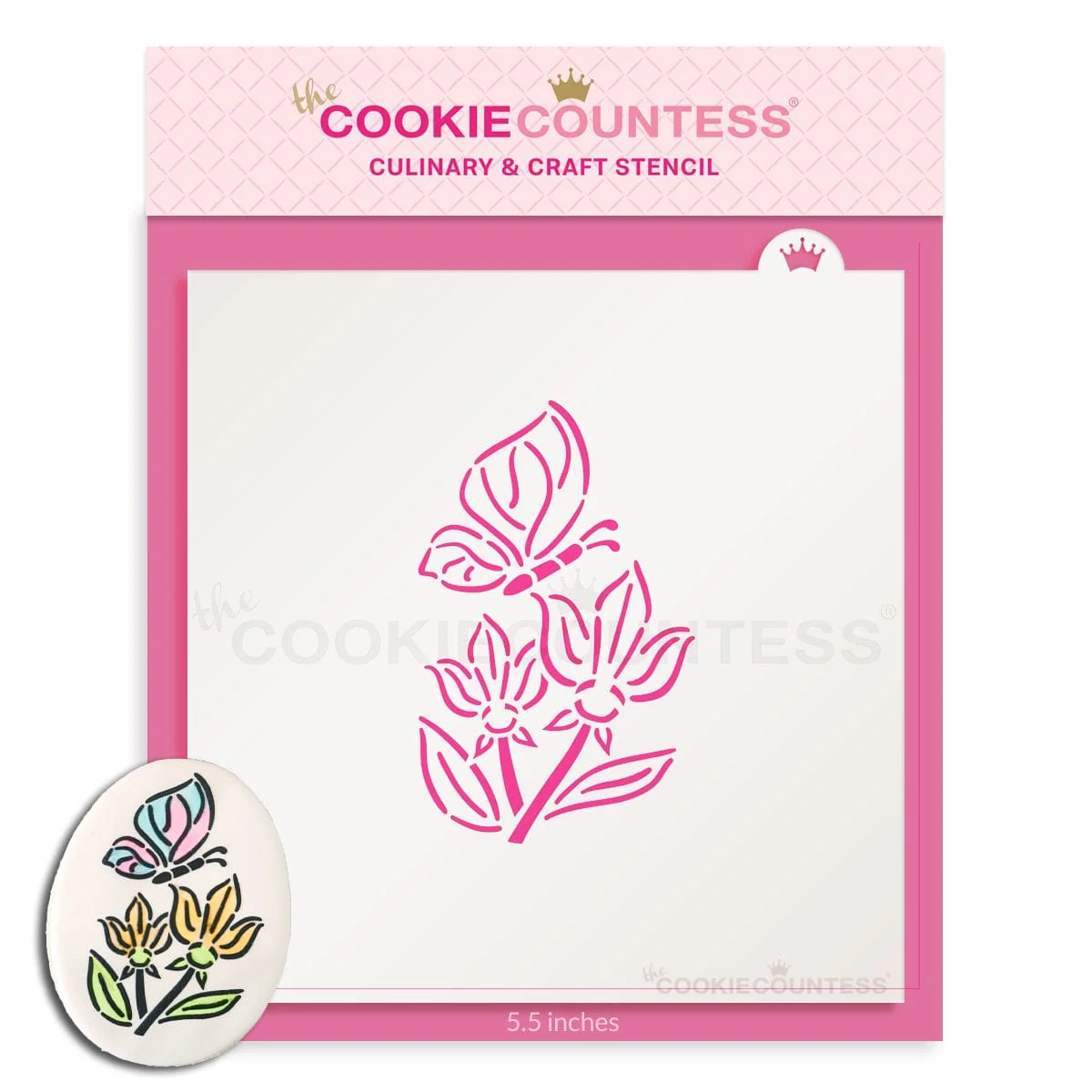 Butterfly and Flower PYO Stencil by The Cookie Countess — Kitchen Gadgets