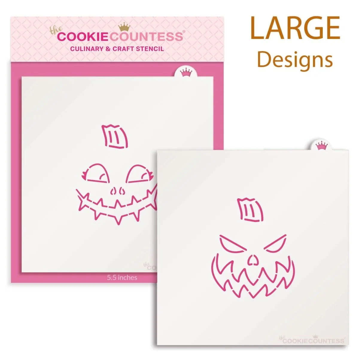 Large Pumpkin PYO Stencils Set of 2 by The Cookie Countess — Kitchen Gadgets