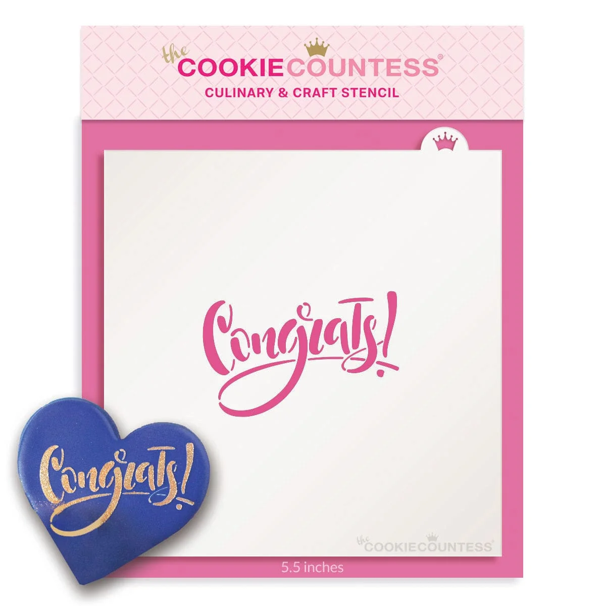 Congrats 2 Stencil by The Cookie Countess
