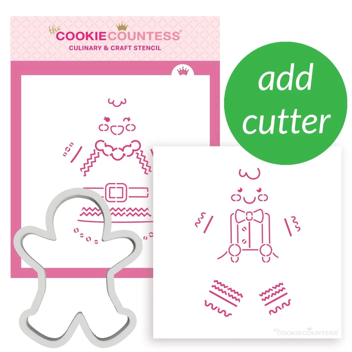 Gingerbread Kids PYO Stencil Set by The Cookie Countess
