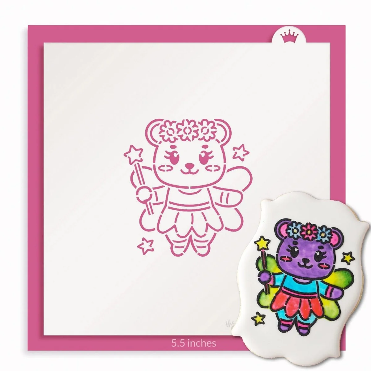 Fairy Bear PYO Stencil by The Cookie Countess — Kitchen Gadgets