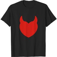 Devil Heart T-shirt for Men in Black