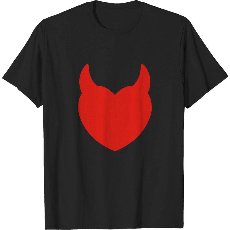 T-shirt Devil Heart pour hommes en noir — T-shirts pour hommes