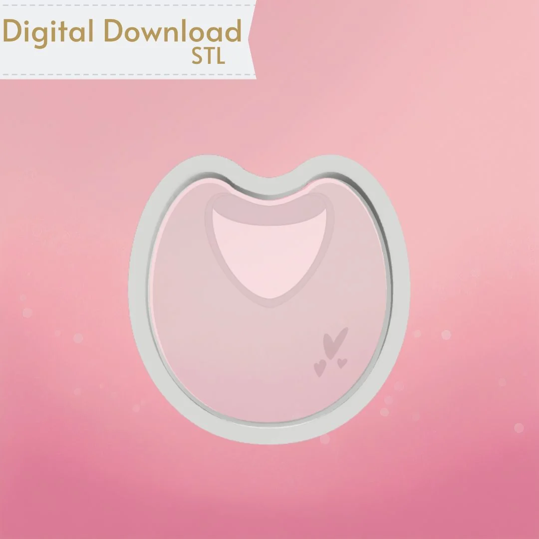 Baby Bib Cookie Cutter STL - Digital Download