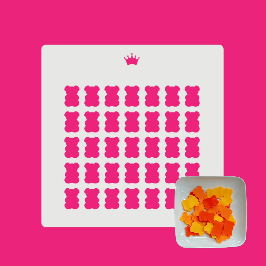 Candy Bears Sprinkle Stencil by The Cookie Countess