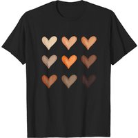 T-shirt Melanin Be Kind Skin Tone Hearts pour hommes — T-shirts pour hommes