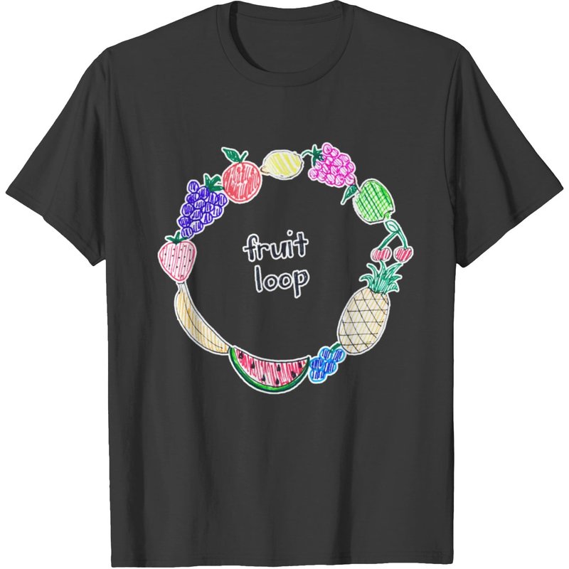 T-Shirt Fruit Loop pour Hommes en Noir — T-shirts pour hommes
