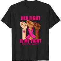 T-shirt de sensibilisation au cancer du sein Hand Her Fight Is My Fight pour hommes — T-shirts pour hommes