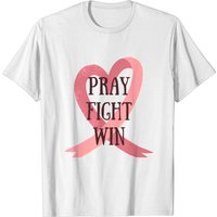 T-shirt Pray Fight Win pour la sensibilisation au cancer du sein — T-shirts pour hommes