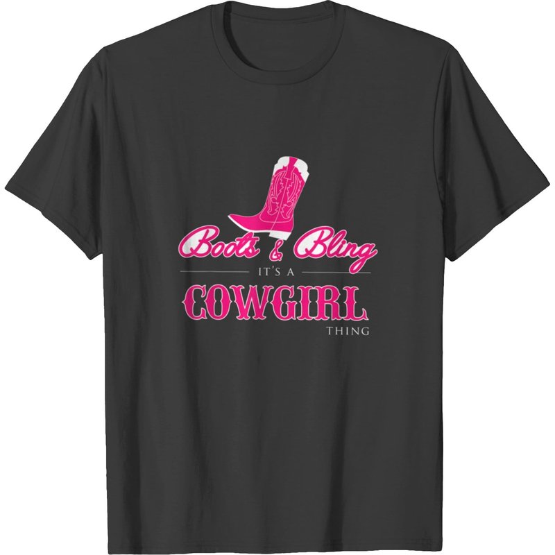 T-shirt Boots Bling It’s A Cowgirl Thing pour hommes — T-shirts pour hommes