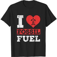 T-shirt I Love Fossil Fuels Fossil Dinosaur Science pour hommes — T-shirts pour hommes