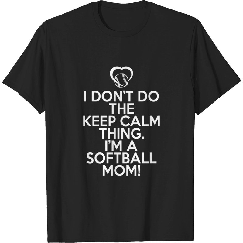 T-shirt Je ne fais pas le Keep Calm, je suis maman de softball — T-shirts pour hommes