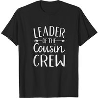 T-shirt Leader de l'équipage des cousins pour hommes - Noir — T-shirts pour hommes