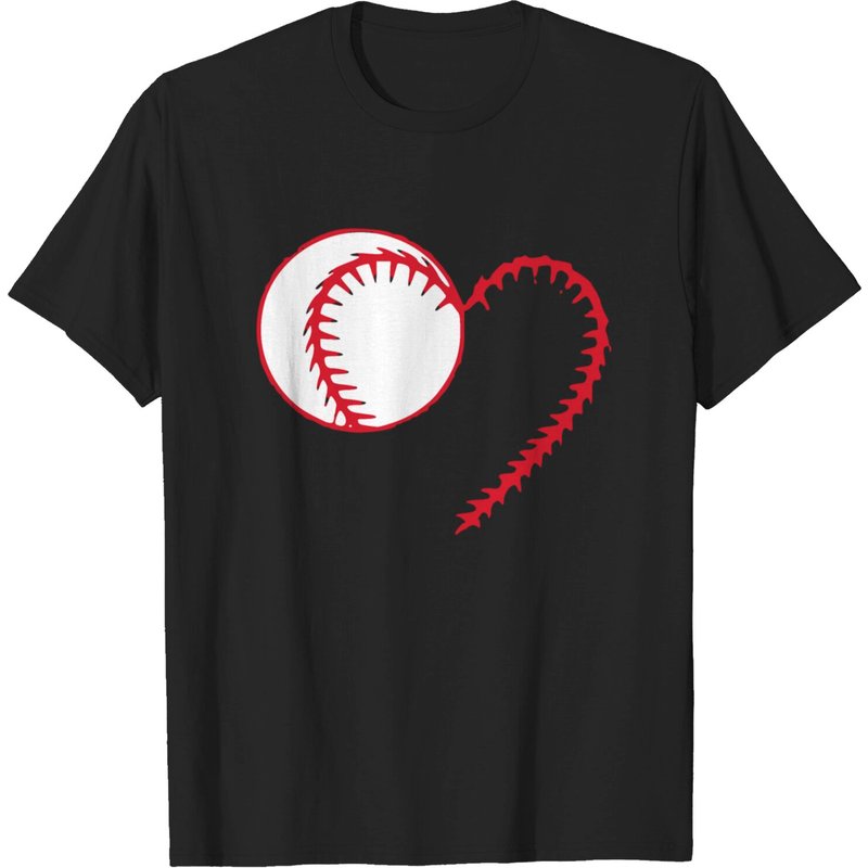 T-shirt pour hommes Love Baseball Softball Coeur Cadeau Sport — T-shirts pour hommes