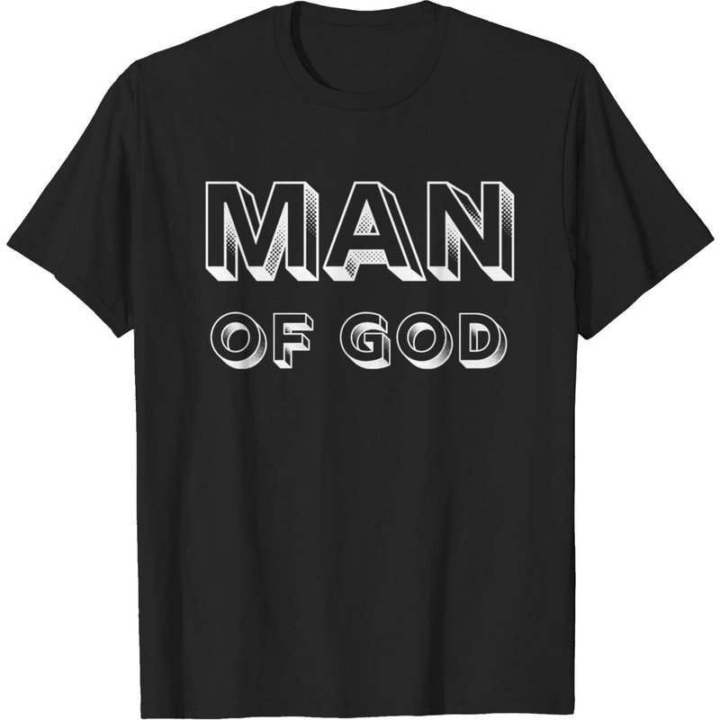T-Shirt Man Of God pour Hommes en Noir — T-shirts pour hommes