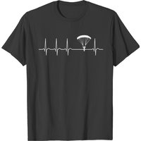 T-shirt Homme Heartbeat Skydiver Base Jumper Avion — T-shirts pour hommes