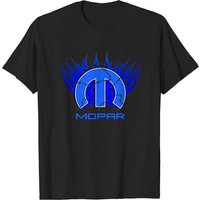 T-shirt Bleu à Flammes Barbelées Mopar pour Hommes — T-shirts pour hommes