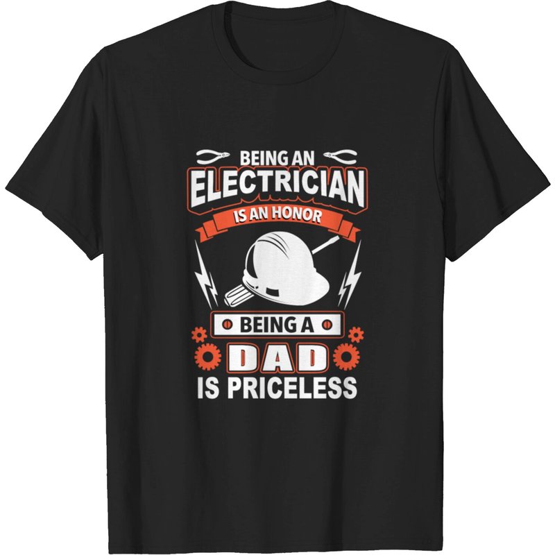 Electrician Honor T-shirt for Men in Black