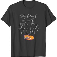 T-shirt pour hommes : Elle croyait qu'elle pouvait, mais son chat dormait — T-shirts pour hommes