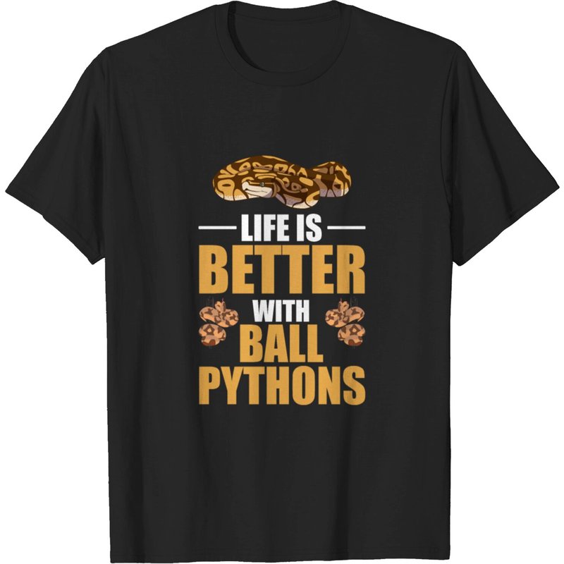 La vie est meilleure avec des serpents Boa et Pythons Ball T-shirt pour hommes — T-shirts pour hommes