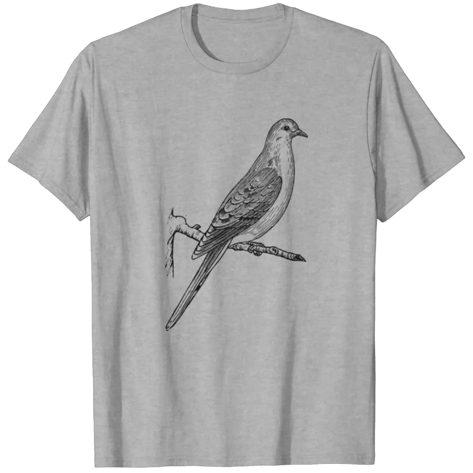 T-shirt Mourning Dove Bird Ornithology Lines pour hommes