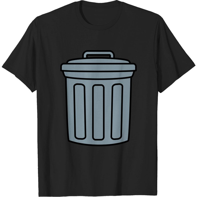 Garbage Can T-shirt for Men in Black