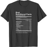 Brat Nutritional Facts T-Shirt for Men - Black
