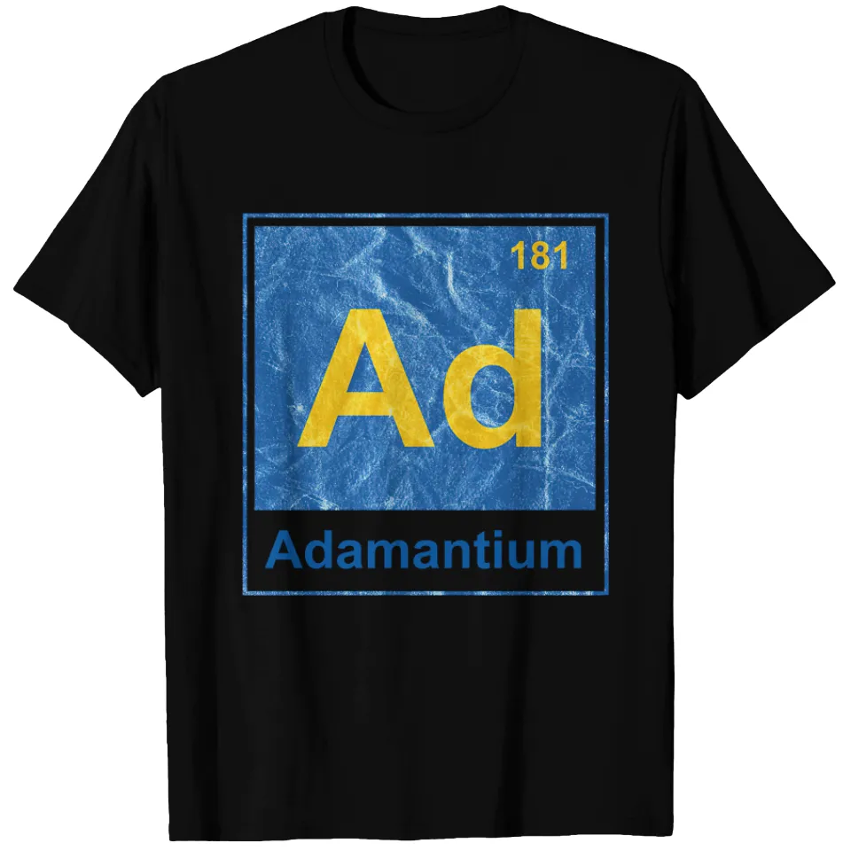 Adamantium Element Periodic Table T-Shirt for Men