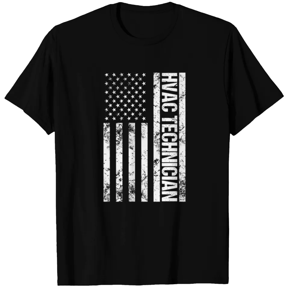 T-shirt HVAC Technicien Drapeau Américain pour Hommes