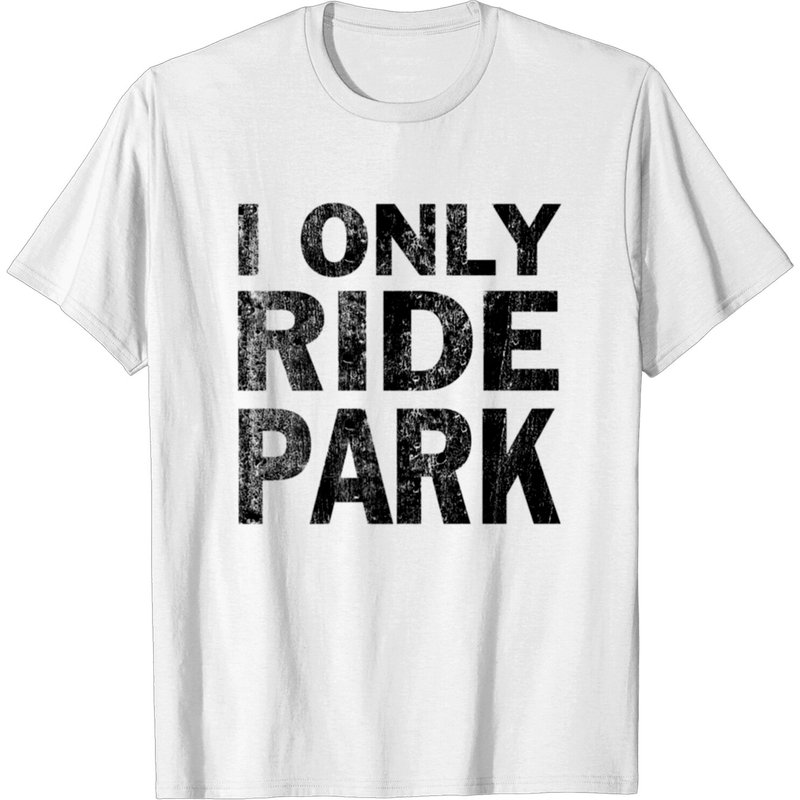 T-Shirt I Only Ride Park Noir Effet Usé pour Hommes — T-shirts pour hommes