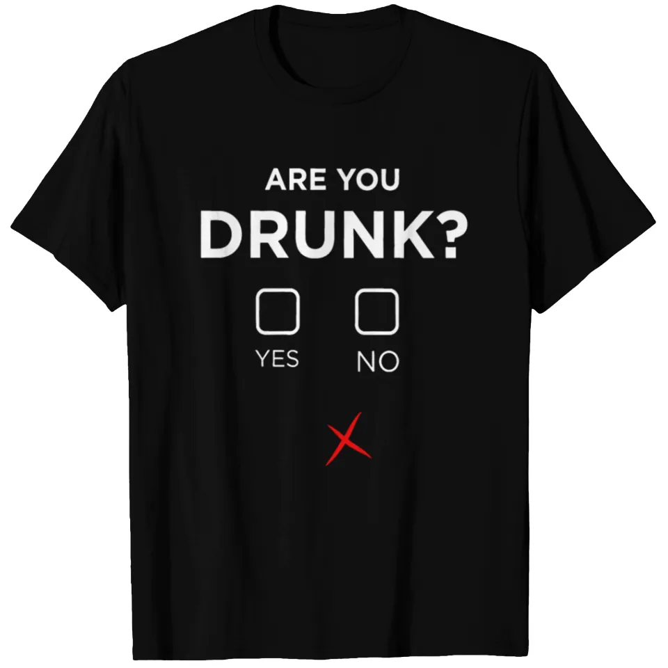 Are You Drunk Men's T-Shirt in Black — Mens T Shirts