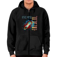 Journey Escape Zip Hoodies for Unisex in Black