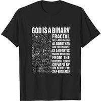 God Is A Binary Fractal Self-Replicating T-Shirt for Men — Mens T Shirts