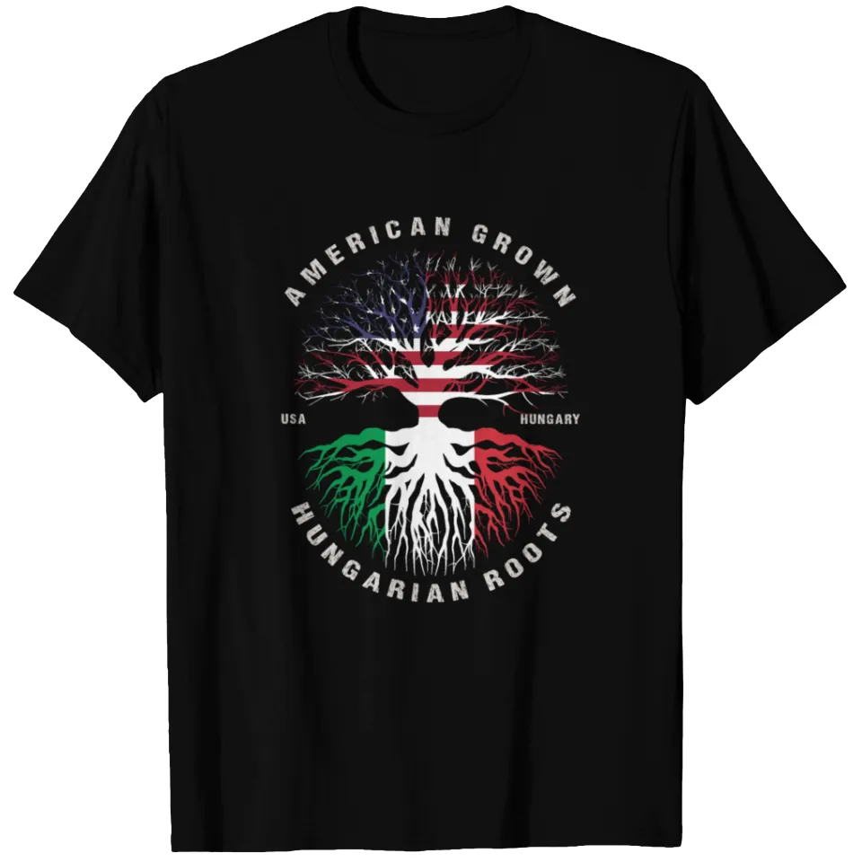 T-shirt Drapeau Hongrois Racines Hongroises Américaines pour Hommes — T-shirts pour hommes