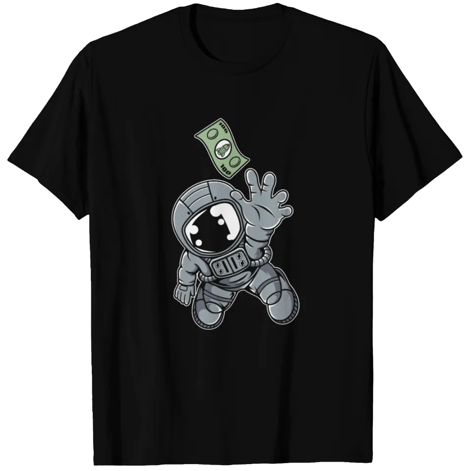 T-shirt Astronaut Dollar pour hommes en noir
