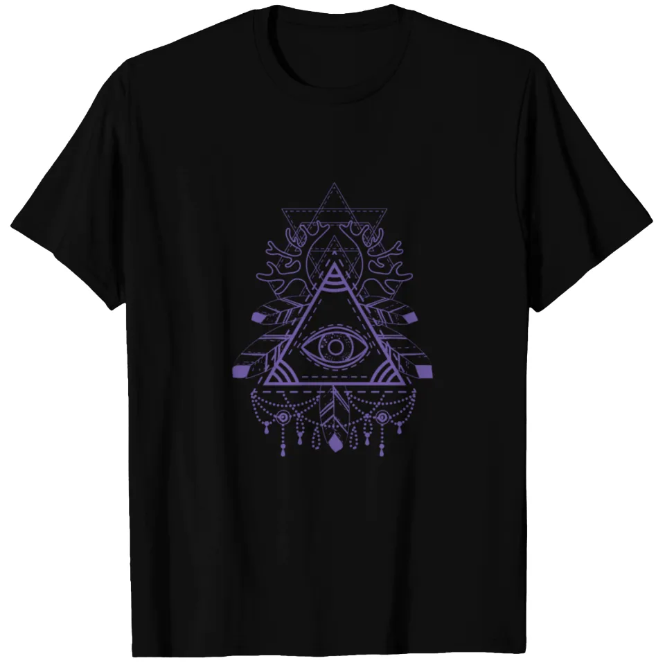 T-shirt avec symbole de la pyramide de l'Œil qui voit tout pour hommes — T-shirts pour hommes